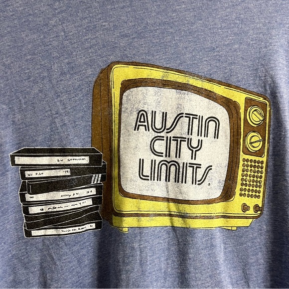 FINAL PRICE 🥳 Austin City Limits Retro TV and VHS Tapes Graphic Tee - Picture 2 of 6